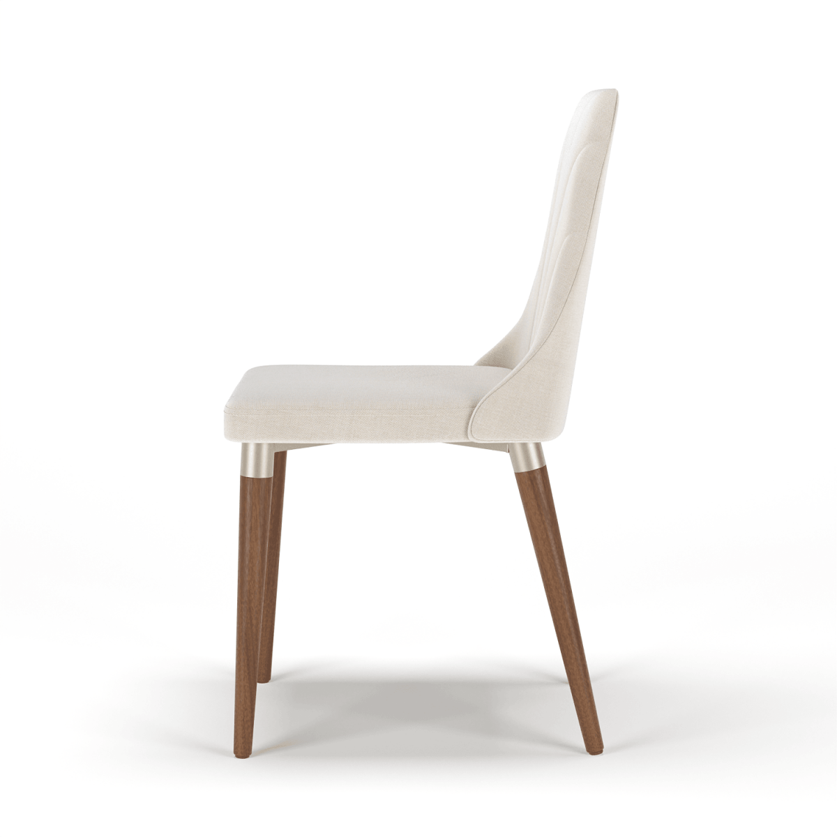 Conjunto c/ 2 Cadeiras de Madeira Loren PU Linho Off - White - Linked 02 - Província - Cadeiras de Jantar