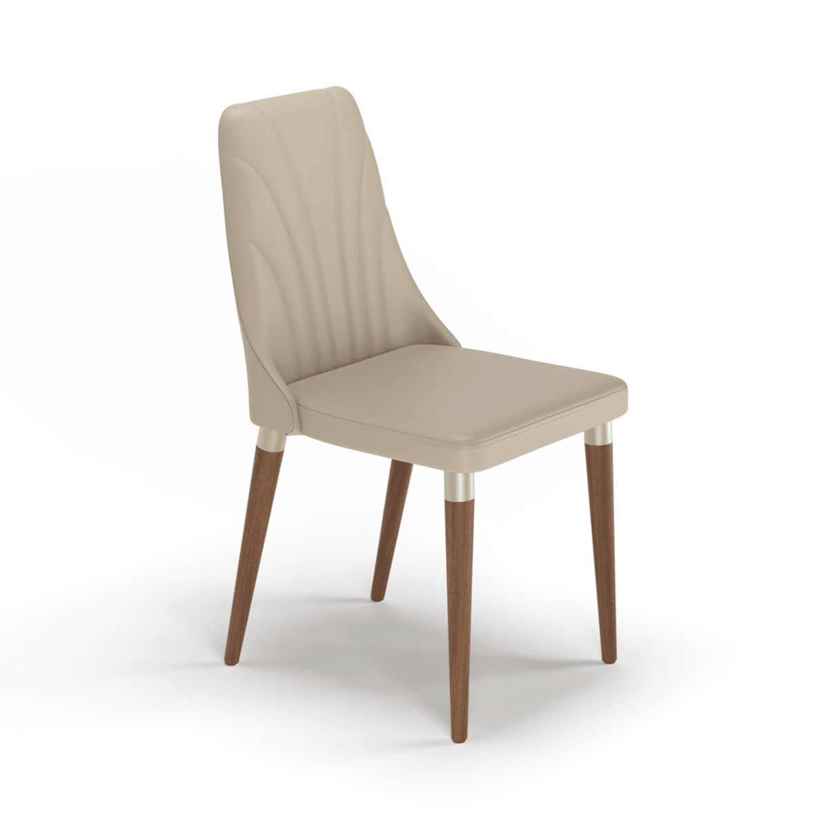 Conjunto c/ 2 Cadeiras de Madeira Loren PU Off - White - Mox 311 - Província - Cadeiras de Jantar