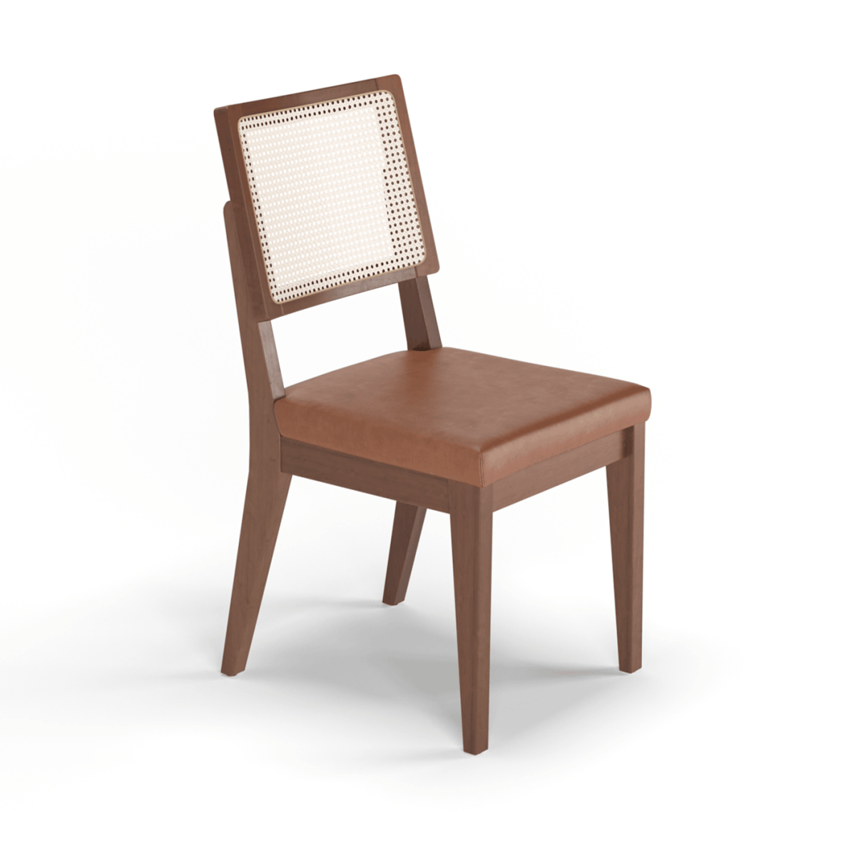 Conjunto c/ 2 Cadeiras de Madeira Saga PU Caramel - Província - Cadeiras de Jantar