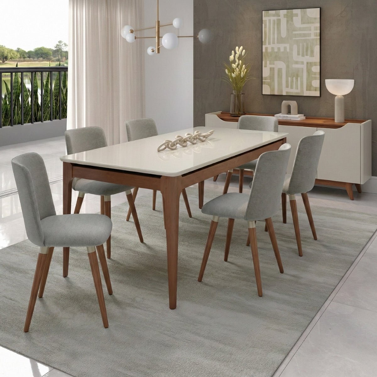 Conjunto de 2 Cadeiras de Madeira Maciça Dakota - Província - Cadeiras de Jantar