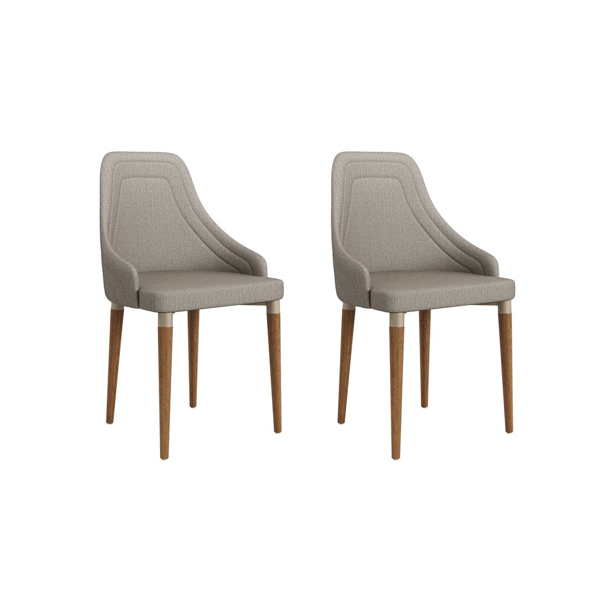 Conjunto de 2 Cadeiras de Madeira Maciça Evelyn - Província - Cadeiras de Jantar