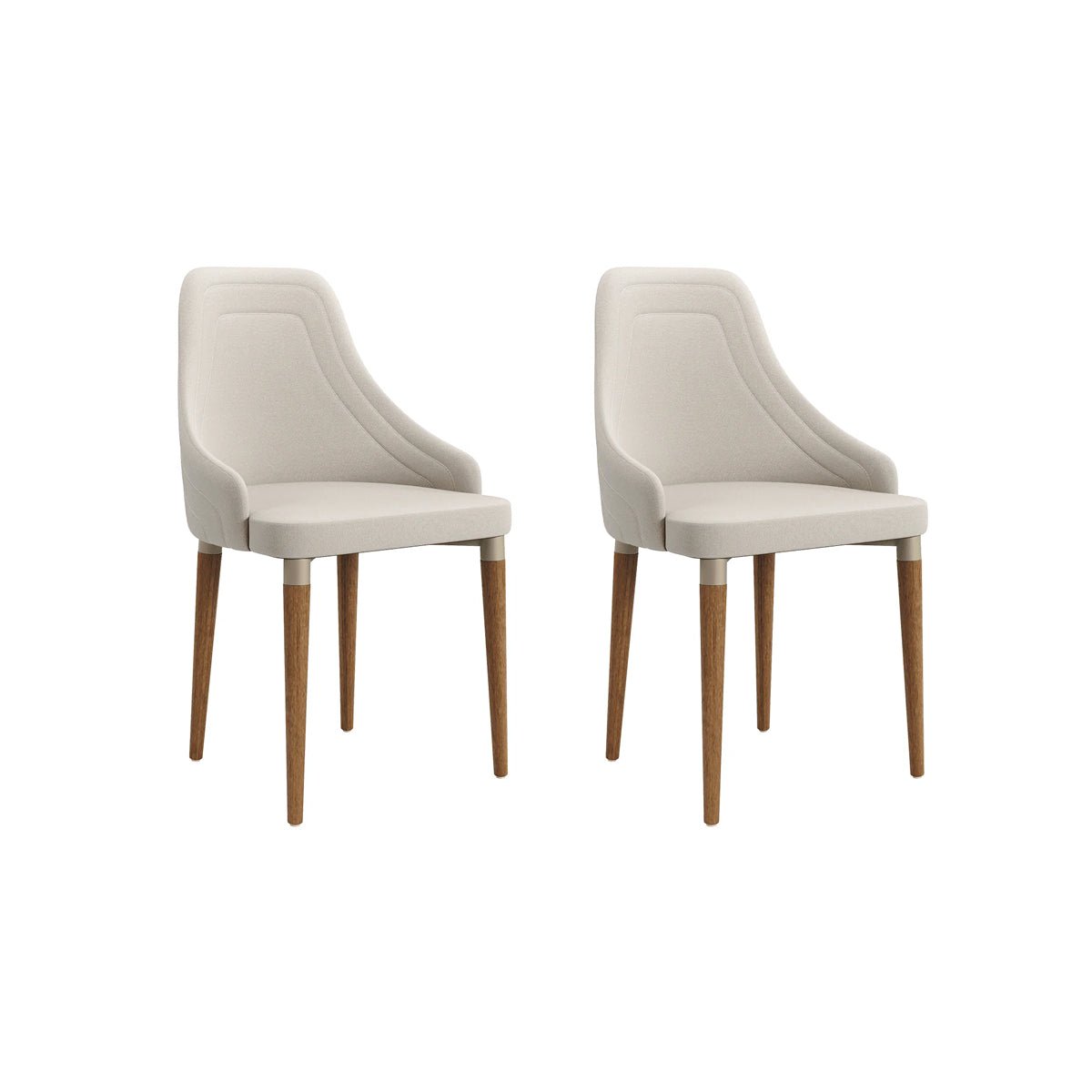 Conjunto de 2 Cadeiras de Madeira Maciça Evelyn - Província - Cadeiras de Jantar