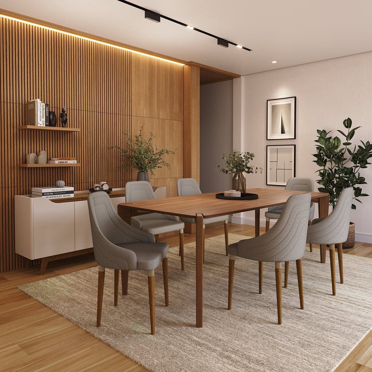 Conjunto de 2 Cadeiras de Madeira Maciça Evelyn - Província - Cadeiras de Jantar