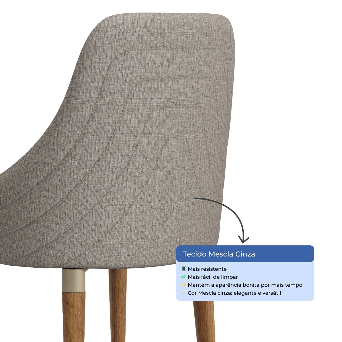 Conjunto de 2 Cadeiras de Madeira Maciça Evelyn - Província - Cadeiras de Jantar