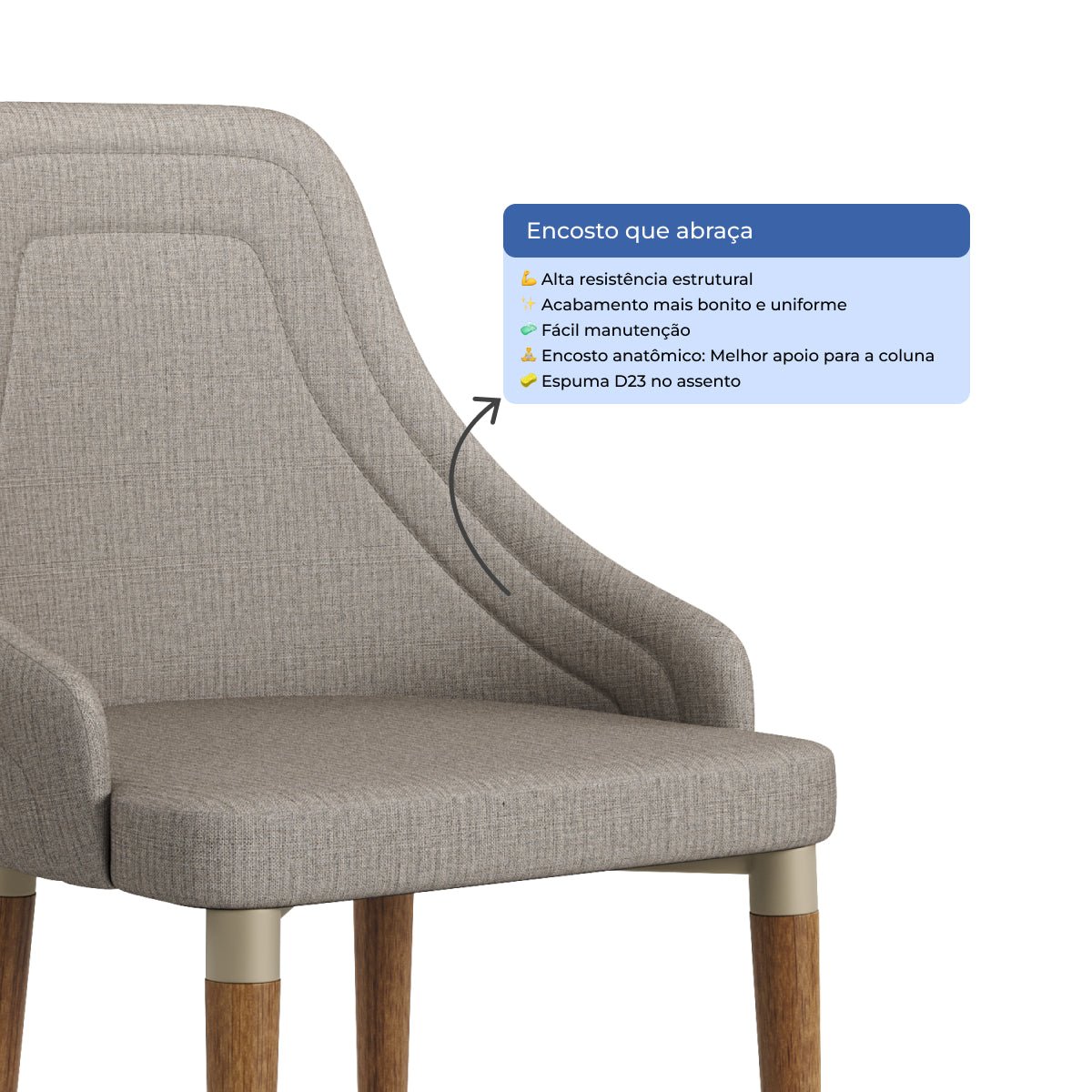 Conjunto de 2 Cadeiras de Madeira Maciça Evelyn - Província - Cadeiras de Jantar