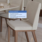 Conjunto de 2 Cadeiras de Madeira Maciça Kalina - Província - Cadeiras de Jantar