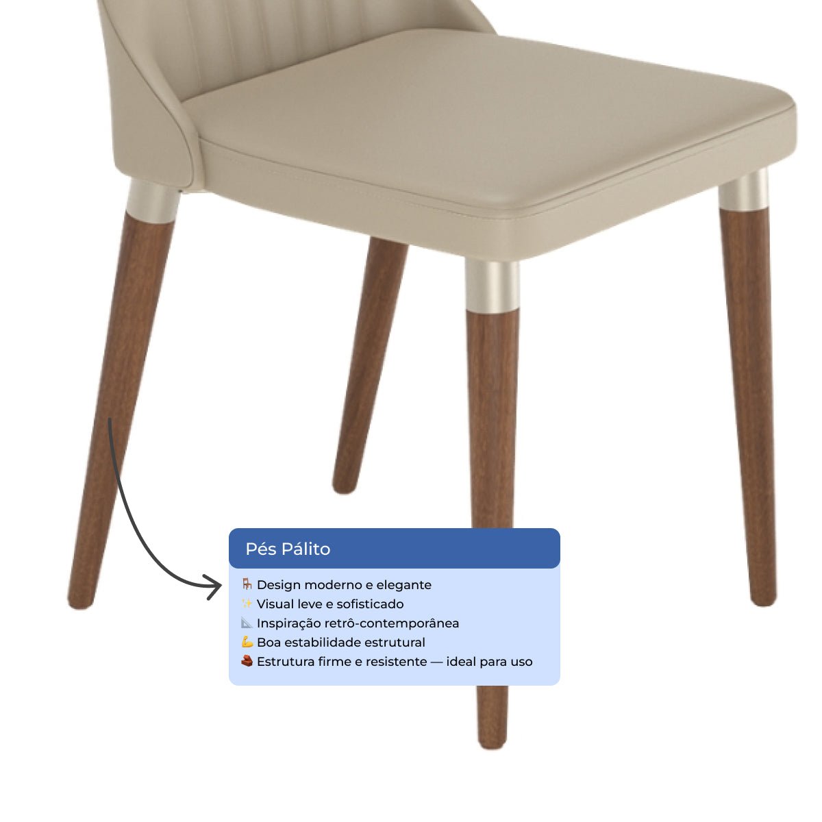 Conjunto de 2 Cadeiras de Madeira Maciça Loren - Província - Cadeiras de Jantar