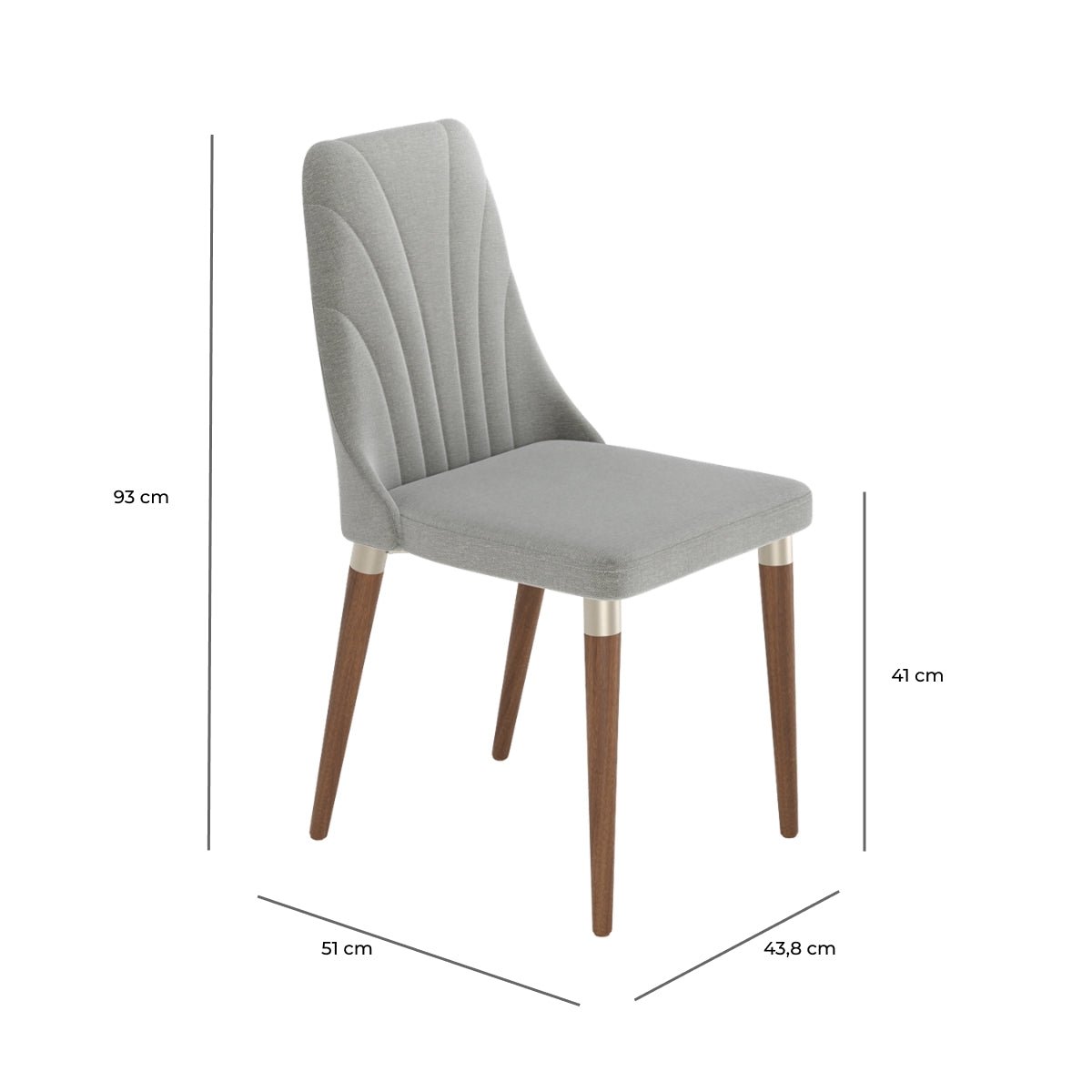 Conjunto de 2 Cadeiras de Madeira Maciça Loren - Província - Cadeiras de Jantar