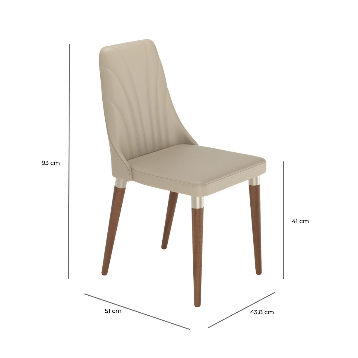 Conjunto de 2 Cadeiras de Madeira Maciça Loren - Província - Cadeiras de Jantar