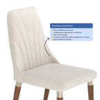 Conjunto de 2 Cadeiras de Madeira Maciça Loren - Província - Cadeiras de Jantar