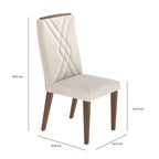 Conjunto de 2 Cadeiras de Madeira Maciça Megan - Província - Cadeiras de Jantar