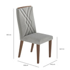 Conjunto de 2 Cadeiras de Madeira Maciça Megan - Província - Cadeiras de Jantar