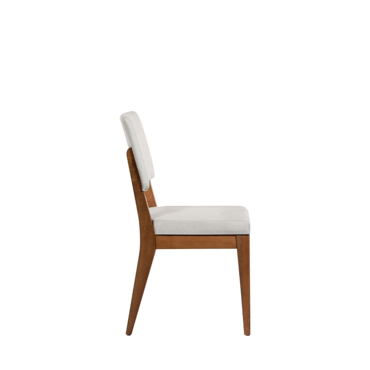 Conjunto de 2 Cadeiras de Madeira Maciça New Ella Natural com Linho Off - White - Província - Cadeiras de Jantar