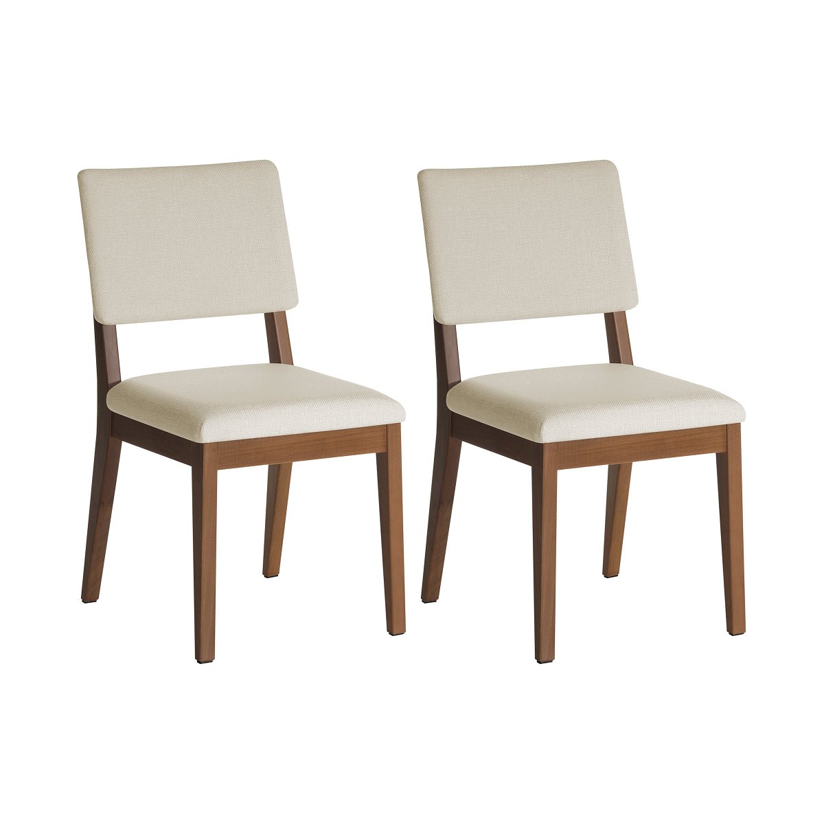 Conjunto de 2 Cadeiras de Madeira Maciça New Ella - Província - Cadeiras de Jantar