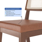 Conjunto de 2 Cadeiras de Madeira Maciça Saga Palhinha - Província - Cadeiras de Jantar