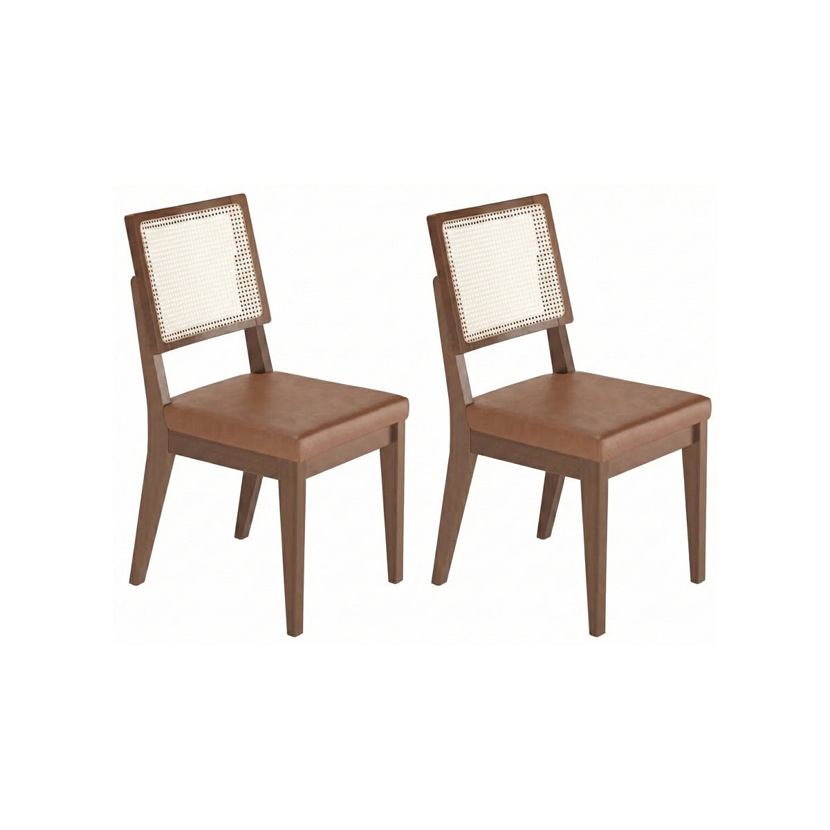 Conjunto de 2 Cadeiras de Madeira Maciça Saga Palhinha - Província - Cadeiras de Jantar