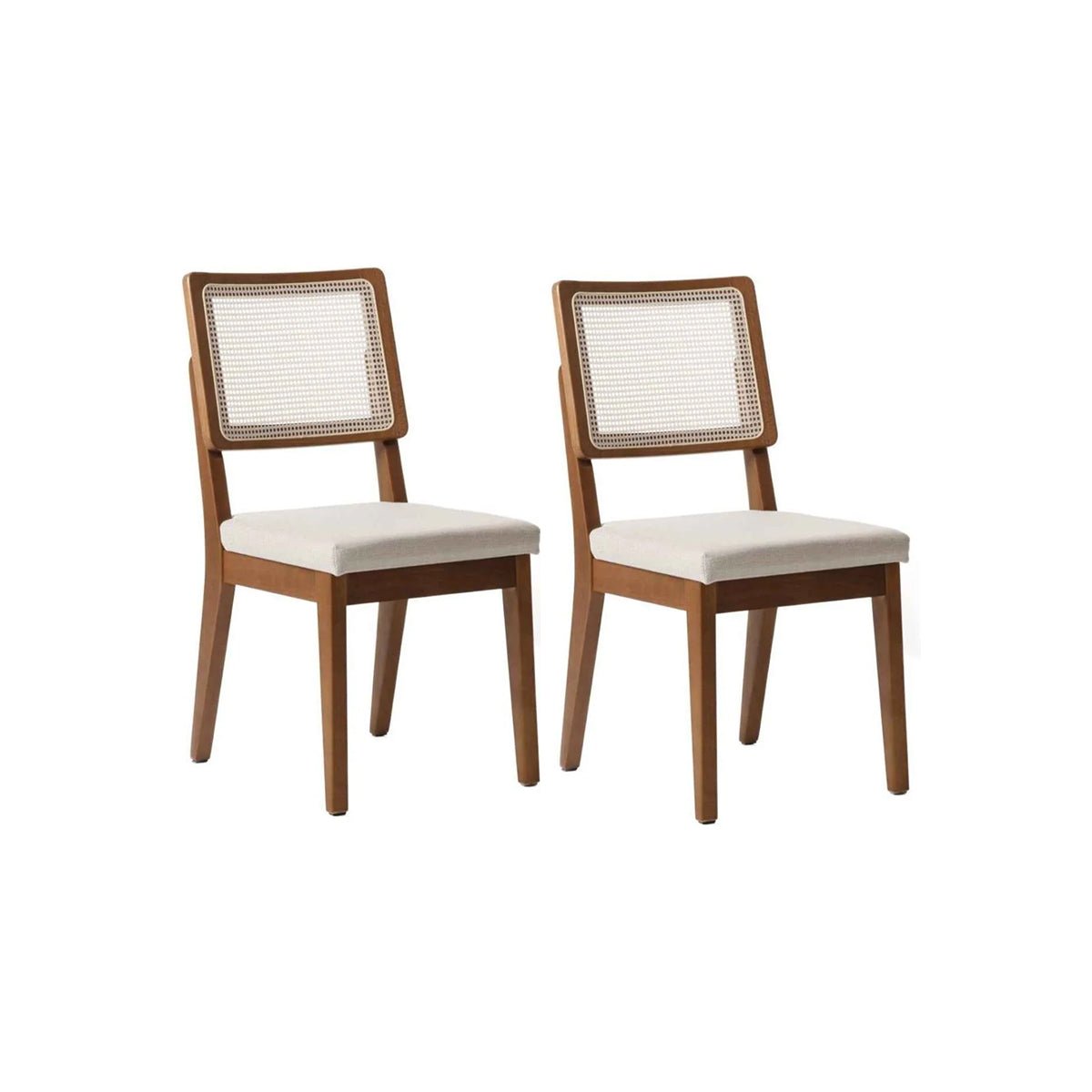 Conjunto de 2 Cadeiras de Madeira Maciça Saga Palhinha - Província - Cadeiras de Jantar