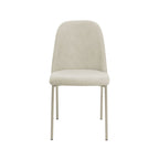Conjunto de 4 Cadeiras de Aço Estofada Lucille Champanhe com Soft Palha - Província - 