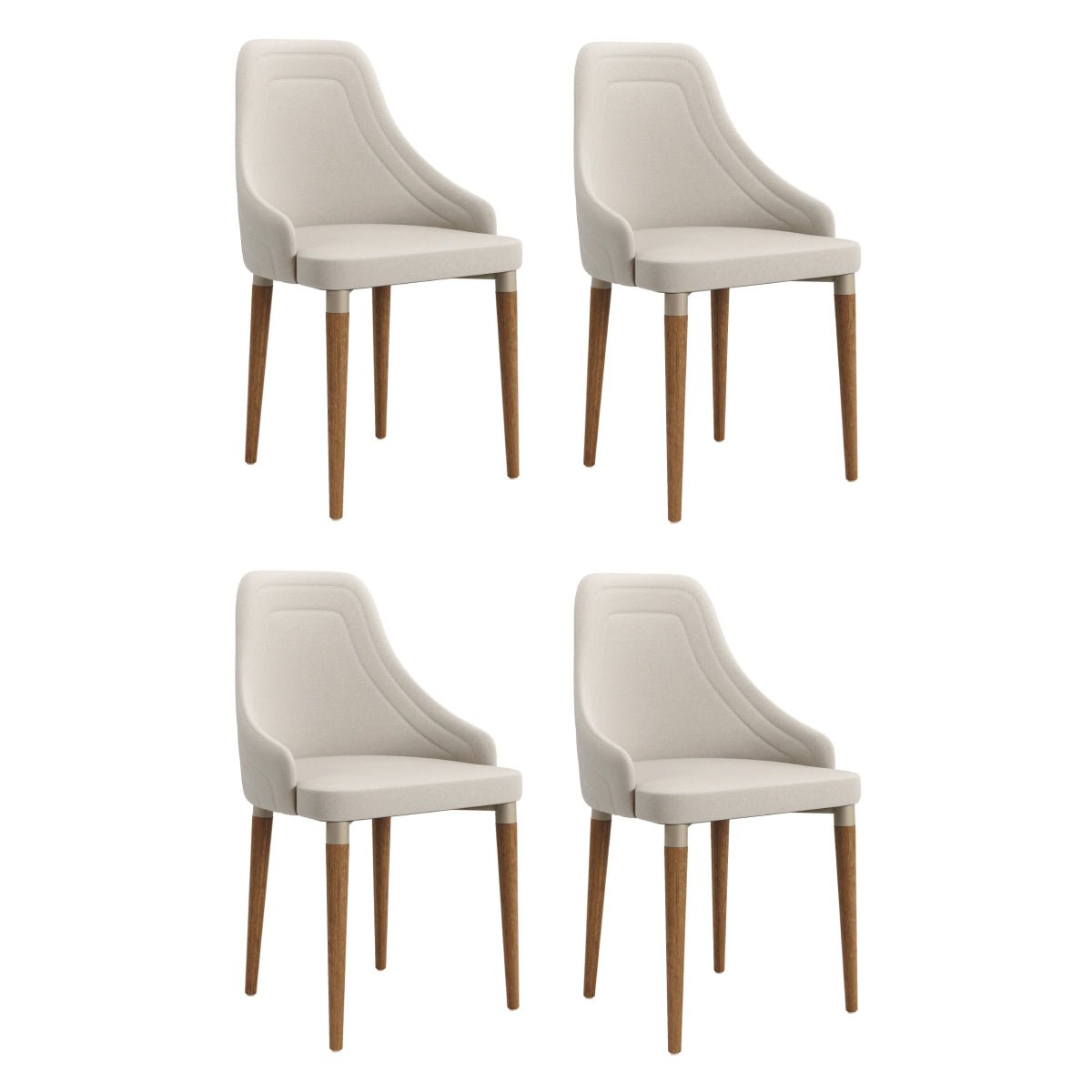 Conjunto de 4 Cadeiras de Madeira Maciça Evelyn - Província - 