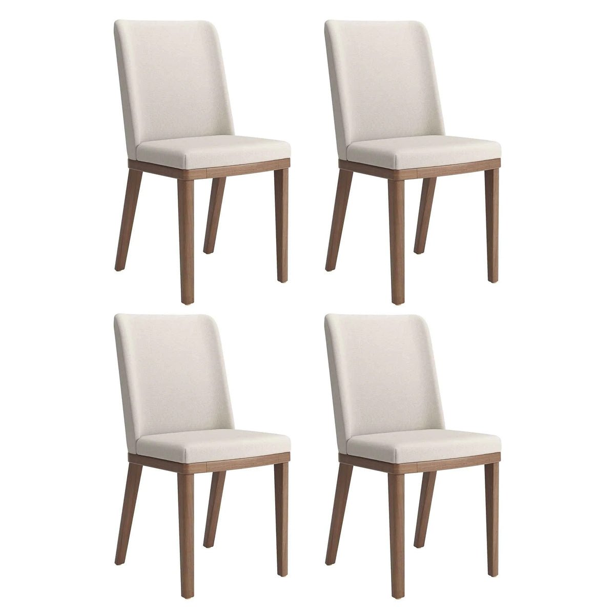 Conjunto de 4 Cadeiras de Madeira Maciça Kalina - Província - 