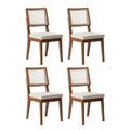 Conjunto de 4 Cadeiras de Madeira Maciça Saga Palhinha - Província - 