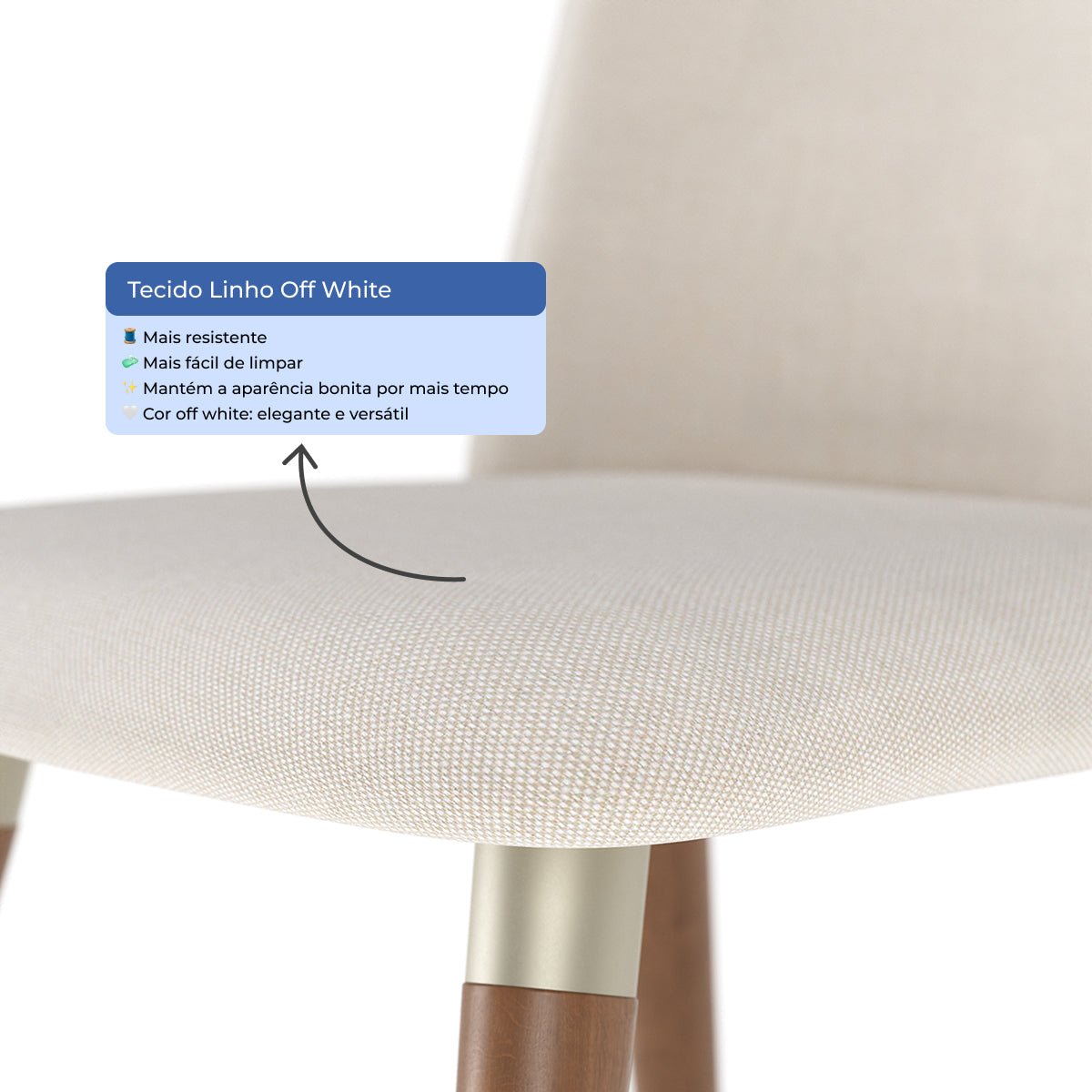 Conjunto de 4 Cadeiras Giratórias de Madeira Maciça Dakota - Província - 