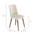 Conjunto de 4 Cadeiras Giratórias de Madeira Maciça Dakota - Província - 