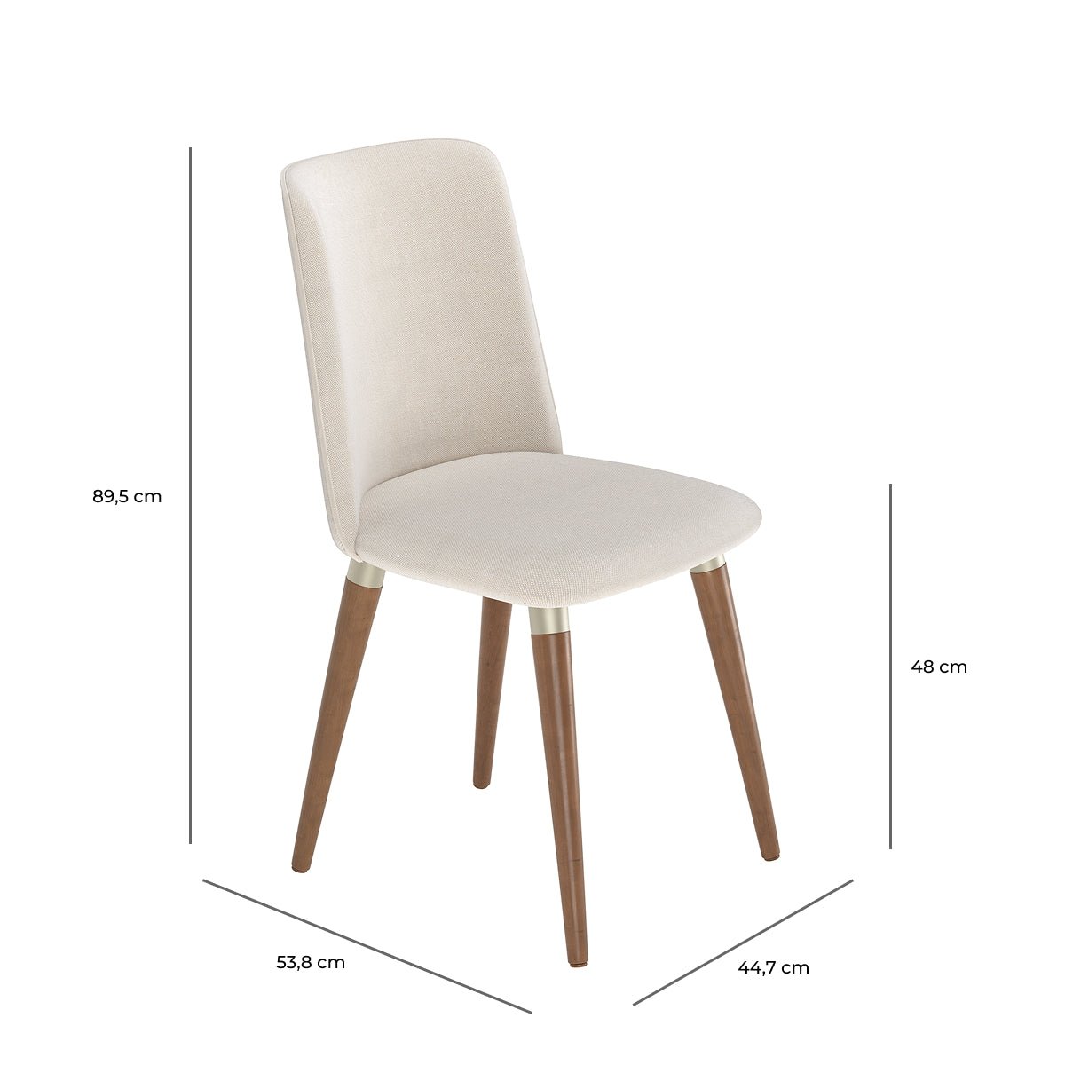 Conjunto de 4 Cadeiras Giratórias de Madeira Maciça Dakota - Província - 