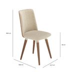 Conjunto de 4 Cadeiras Giratórias de Madeira Maciça Dakota - Província - 