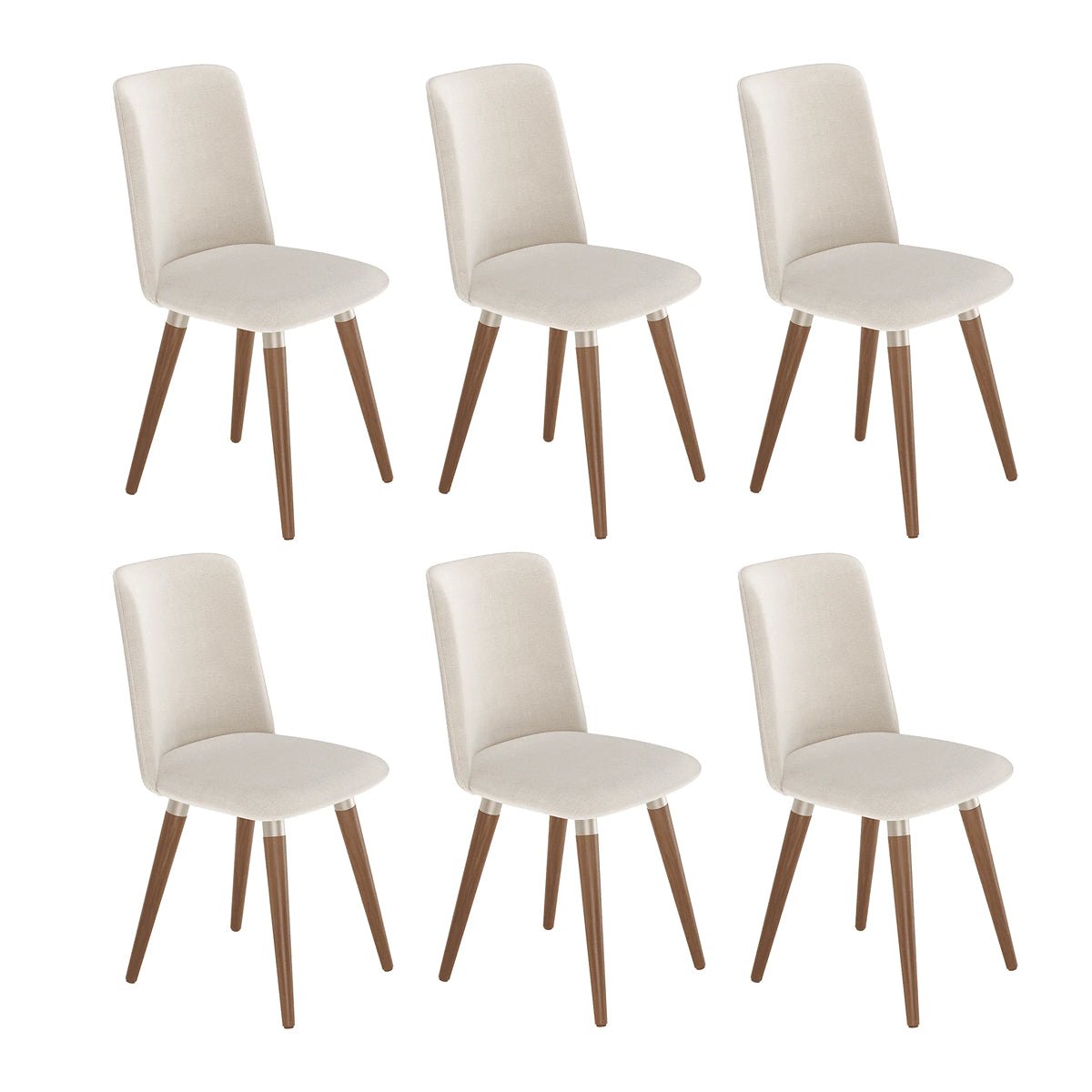 Conjunto de 6 Cadeiras de Madeira Maciça Dakota - Província - 