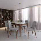 Conjunto de 6 Cadeiras de Madeira Maciça Loren - Província - 