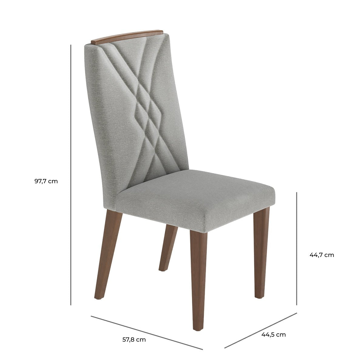 Conjunto de 6 Cadeiras de Madeira Maciça Megan - Província - 