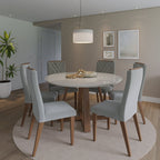 Conjunto de 6 Cadeiras de Madeira Maciça Megan - Província - 