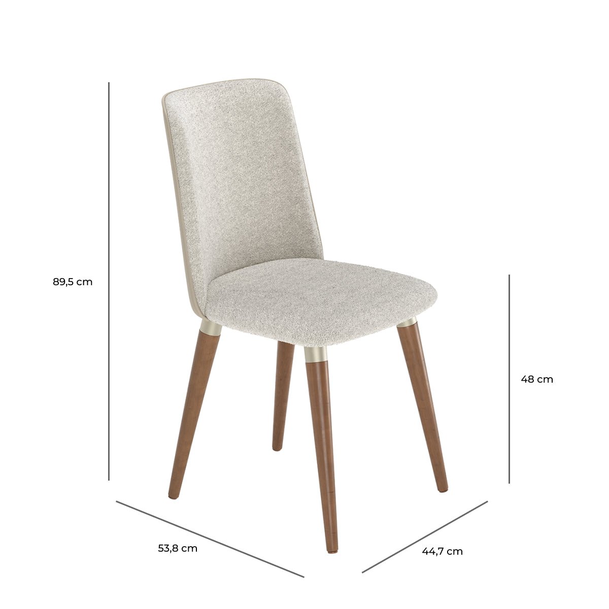 Conjunto de 6 Cadeiras Giratórias de Madeira Maciça Dakota - Província - 