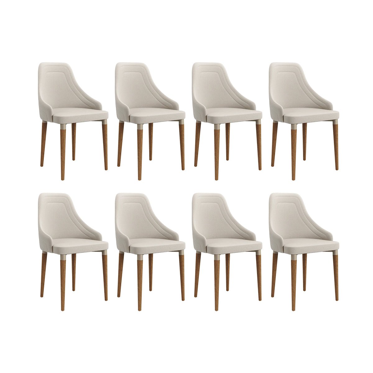 Conjunto de 8 Cadeiras de Madeira Maciça Evelyn - Província - 