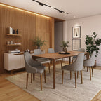 Conjunto de 8 Cadeiras de Madeira Maciça Evelyn - Província - 