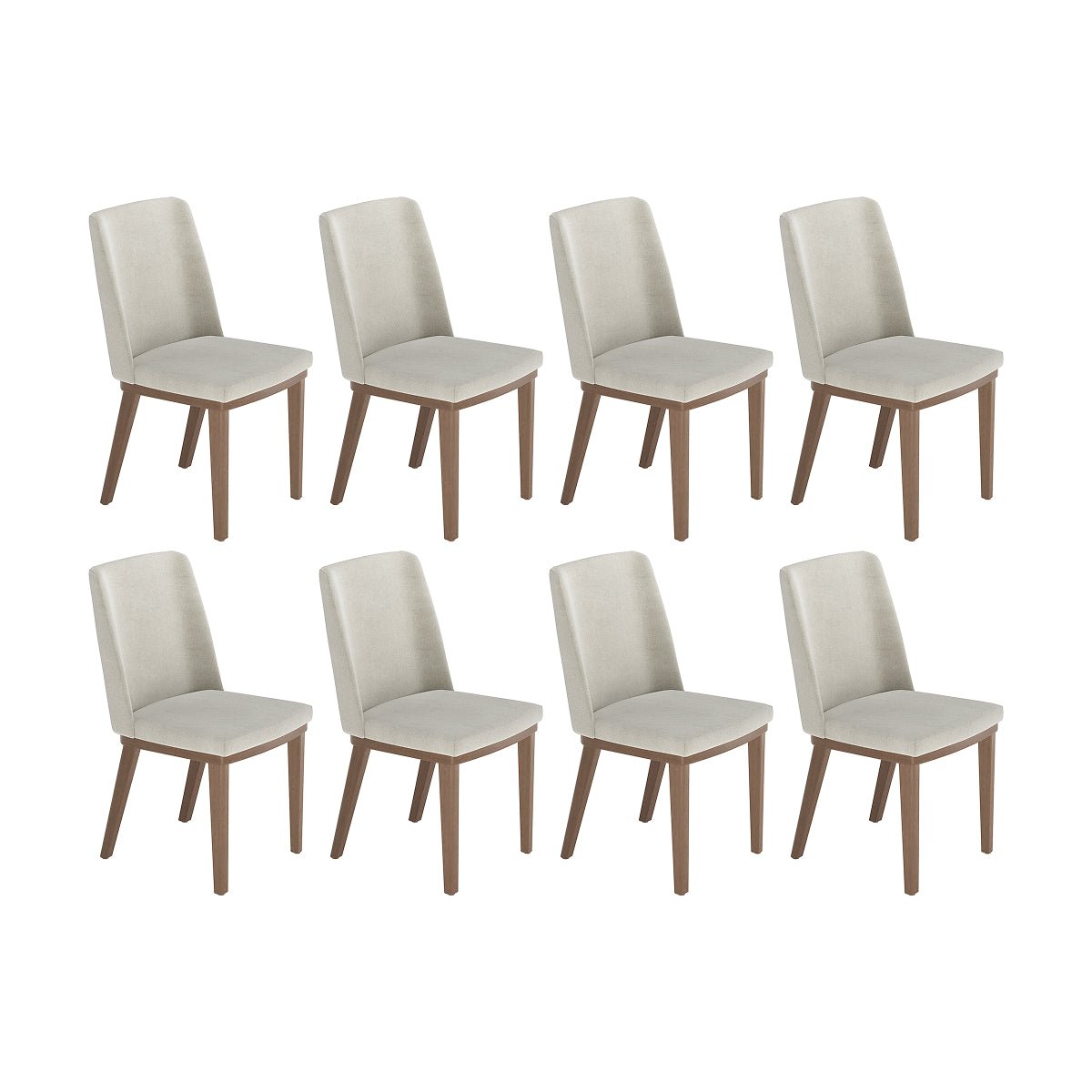 Conjunto de 8 Cadeiras de Madeira Maciça Kalina - Província - 