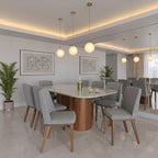 Conjunto de 8 Cadeiras de Madeira Maciça Kalina - Província - 