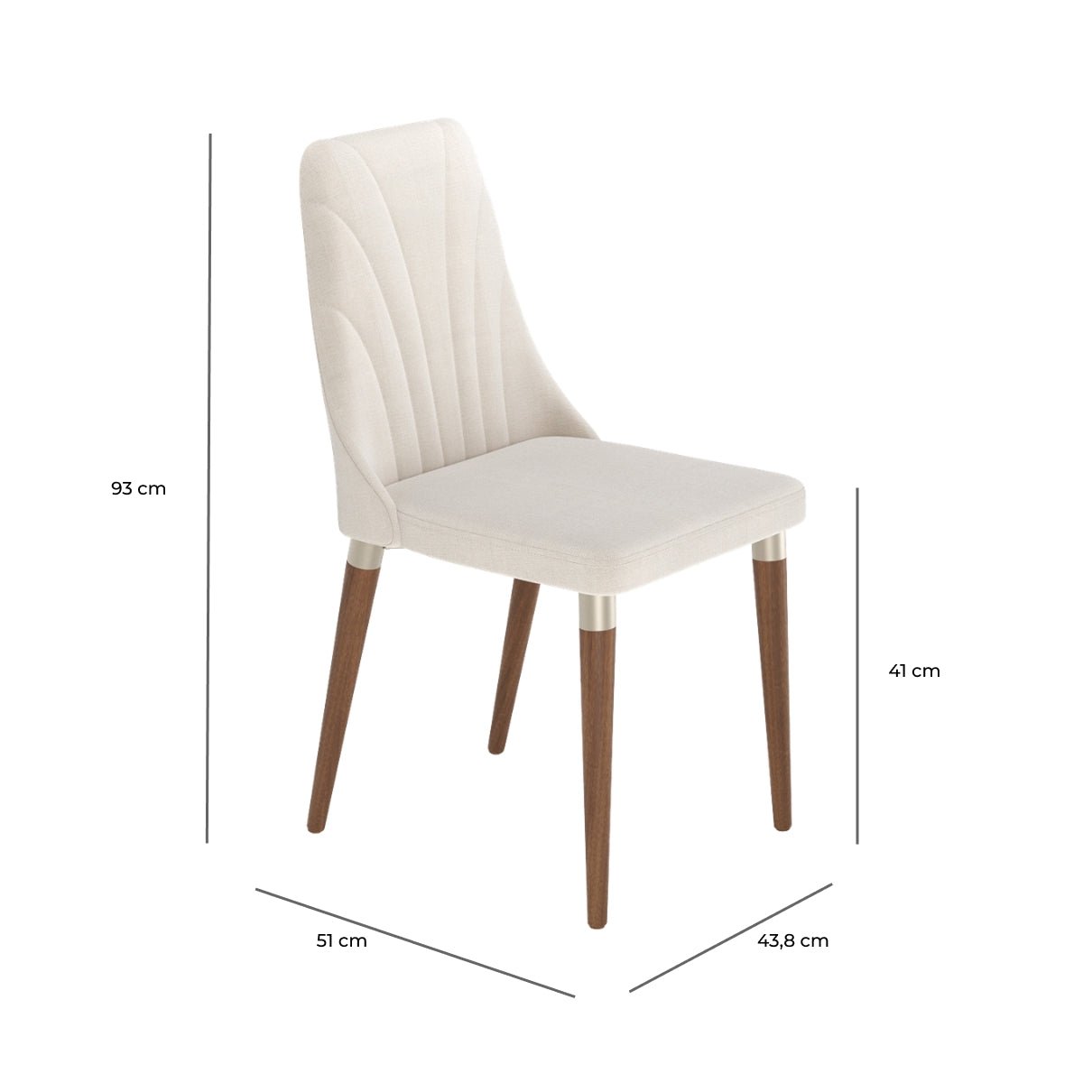 Conjunto de 8 Cadeiras de Madeira Maciça Loren - Província - 