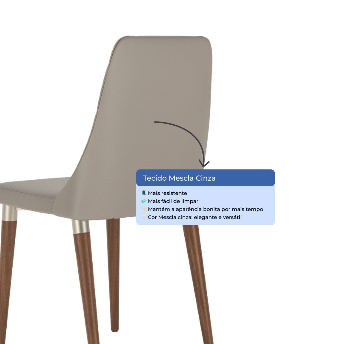 Conjunto de 8 Cadeiras de Madeira Maciça Loren - Província - 