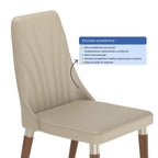 Conjunto de 8 Cadeiras de Madeira Maciça Loren - Província - 