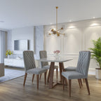 Conjunto de 8 Cadeiras de Madeira Maciça Megan - Província - 