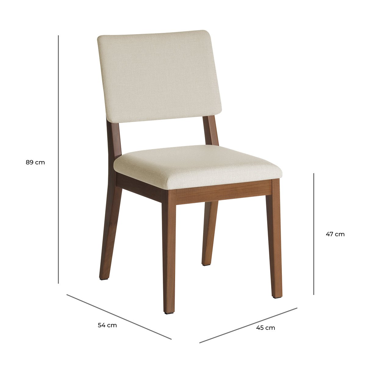 Conjunto de 8 Cadeiras de Madeira Maciça New Ella - Província - 