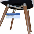 Conjunto de 8 Cadeiras Giratórias de Madeira Maciça Dakota - Província - 