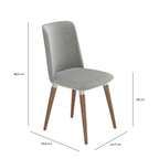 Conjunto de 8 Cadeiras Giratórias de Madeira Maciça Dakota - Província - 