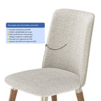 Conjunto de 8 Cadeiras Giratórias de Madeira Maciça Dakota - Província - 