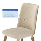 Conjunto de 8 Cadeiras Giratórias de Madeira Maciça Dakota - Província - 