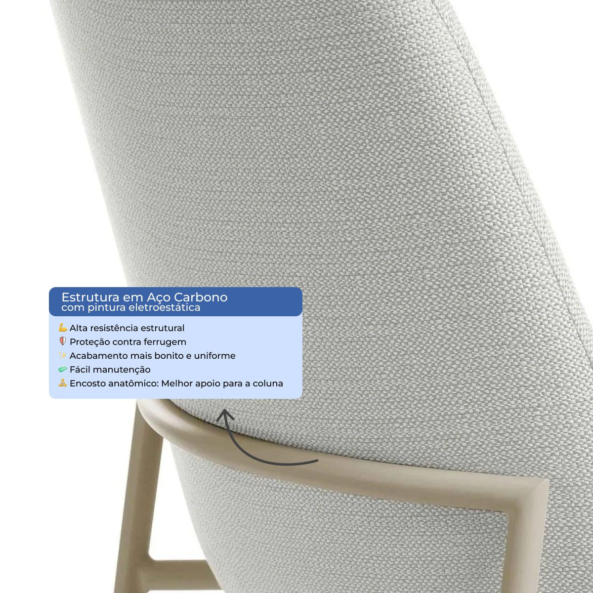 Conjunto de Jantar Mesa Redonda com Vidro Arcádia 4 Cadeiras Lucille Off White com Champanhe - Província - 