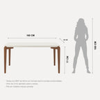 Conjunto de Jantar Mesa Retangular com Vidro Donatella 6 Cadeiras Kalina - Província - Mesa 6 Cadeiras