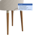 Conjunto de Jantar Mesa Retangular com Vidro Lintz 8 Cadeiras Evelyn Canella Off White - Província - 